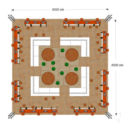 VHZC eilandstand ~Plattegrond &copy;2013~VHZC & Elles van Goozen decor&copy;